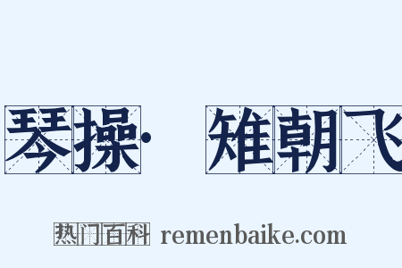 琴操·雉朝飞是什么意思的图片